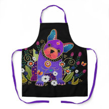 FRANSK BULLDOG - allt-över-utskrift Apron