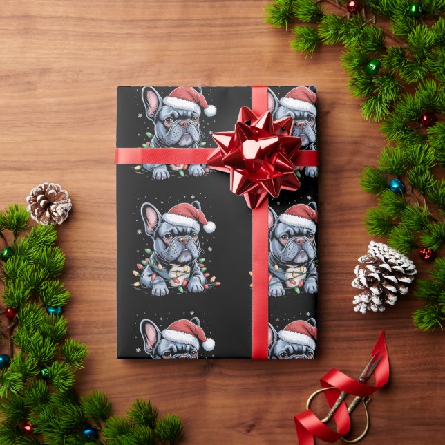 Fransk Bulldog Älskare Frenchie Julhatt Jul  Presentpapper (Julgåva)
