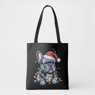 Fransk Bulldog Älskare Frenchie Julhatt Xmas Tygkasse