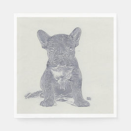 Fransk Bulldog Älskare Pappersservett