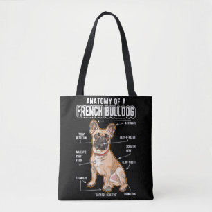Fransk Bulldog Anatomy Rolig hund Tygkasse