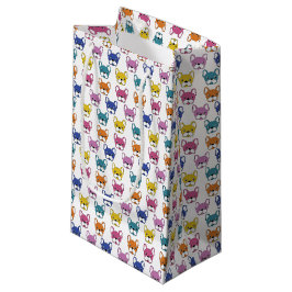 Fransk Bulldog Anpassningsbar Gift Bag - Liten, bl