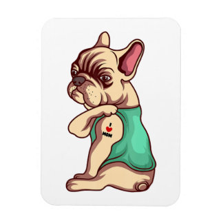 Fransk Bulldog Ansikte-kylskåp, magnet