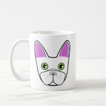 Fransk Bulldog Ansikte - White Frenchie