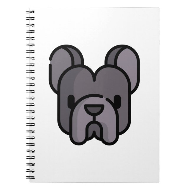 Fransk Bulldog Anteckningsbok (Framsidan)
