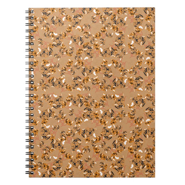 Fransk Bulldog Anteckningsbok Med Spiral (Framsidan)