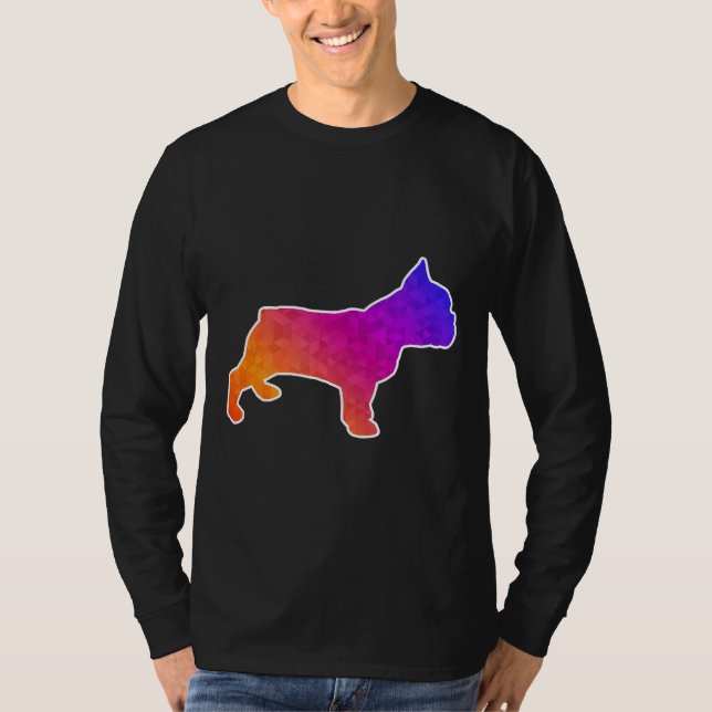 Fransk Bulldog Ar Low Poly Design T Shirt (Framsida)