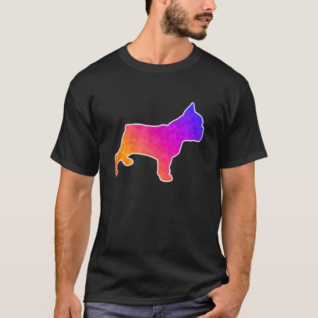 Fransk Bulldog Ar Low Poly T Shirt (Framsida)
