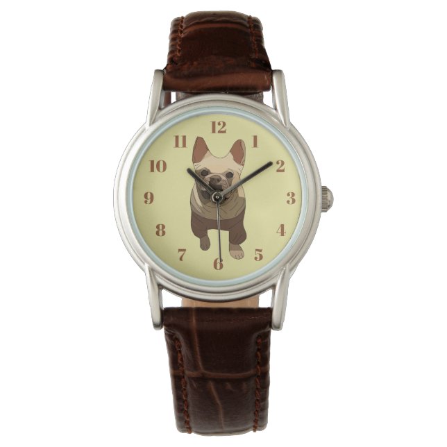 Fransk Bulldog Armbandsur (Framsida)