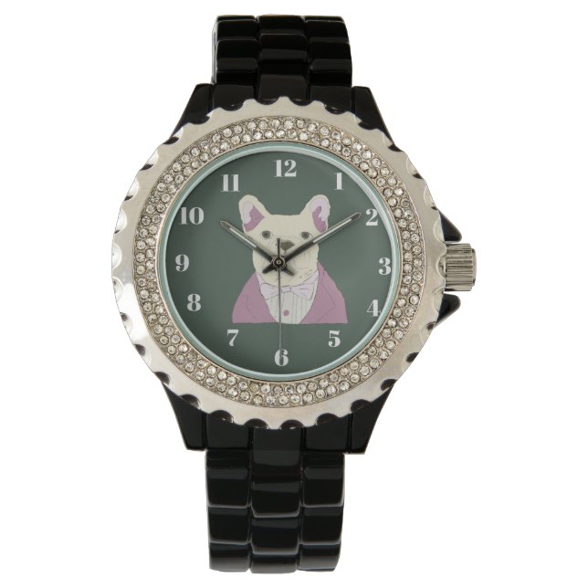 Fransk Bulldog Armbandsur (Framsida)