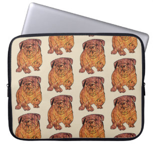 Fransk Bulldog Art Neoprene Laptop sleeve 15"