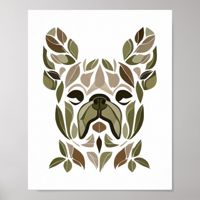 Fransk Bulldog Art Poster (Framsidan)