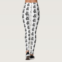 Fransk Bulldog Art Teckning Leggings