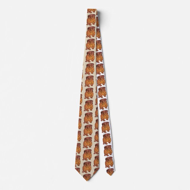 Fransk Bulldog Art Tie Slips (Framsida)