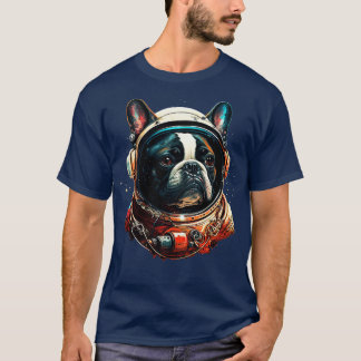 Fransk Bulldog Astronaut T Shirt