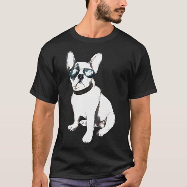 Fransk Bulldog Aviators T Shirt (Framsida)