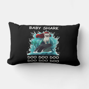 Fransk Bulldog Baby Shark Doo Doo Doo Doo Lumbarkudde
