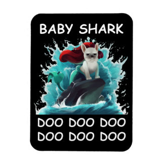Fransk Bulldog | Baby Shark Doo Doo Doo Doo Magnet