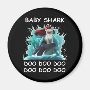 Fransk Bulldog Baby Shark Doo Doo Doo Doo Magnet