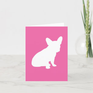 Fransk Bulldog Baby Shower Frenchie Rosa Tack Kort