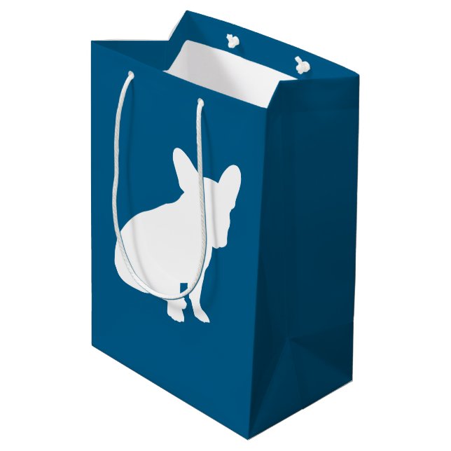 Fransk Bulldog Baby Shower Frenchy Frenchie Blue (Baksidan Vinklad)