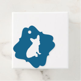Fransk Bulldog Baby Shower Frenchy Frenchie Blue Gåvor Etiketter