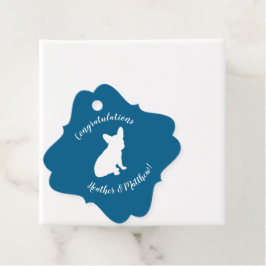 Fransk Bulldog Baby Shower Frenchy Frenchie Blue Gåvor Etiketter