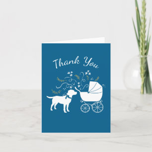 Fransk Bulldog Baby Shower Frenchy Frenchie Blue Tack Kort