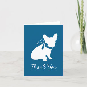 Fransk Bulldog Baby Shower Frenchy Frenchie Blue Tack Kort