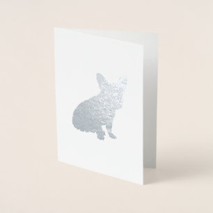Fransk Bulldog Baby Shower Frenchy Frenchie Folierat Kort