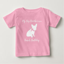 Fransk Bulldog Baby Shower Frenchy Frenchie Rosa T Shirt