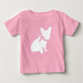 Fransk Bulldog Baby Shower Frenchy Frenchie Rosa T Shirt