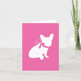 Fransk Bulldog Baby Shower Frenchy Frenchie Rosa Tack Kort
