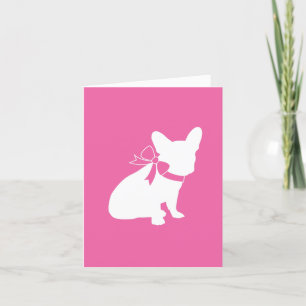 Fransk Bulldog Baby Shower Frenchy Frenchie Rosa Tack Kort