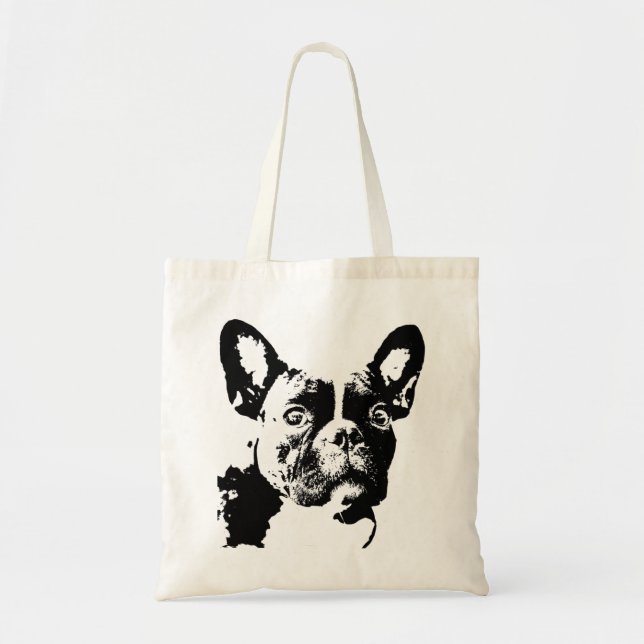 Fransk Bulldog Bag Tygkasse (Framsidan)