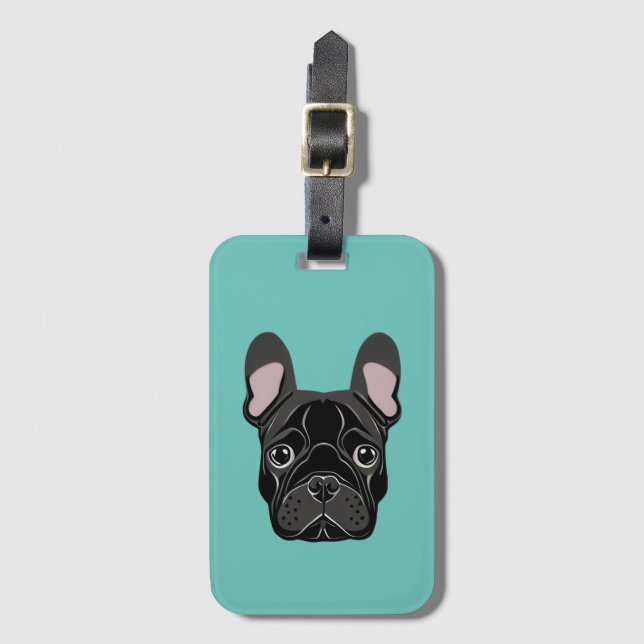 Fransk Bulldog Bagagebricka (Framsida vertikal)