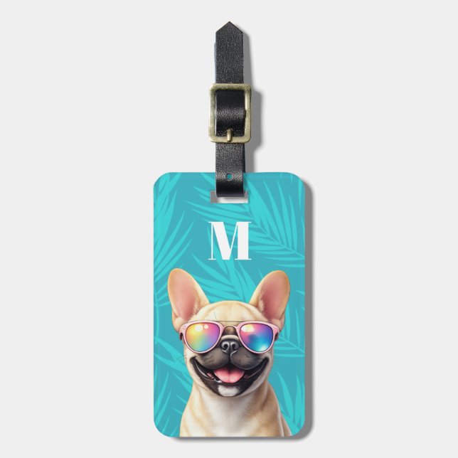 Fransk Bulldog Bagagebrickor (Vertikal Framsida)