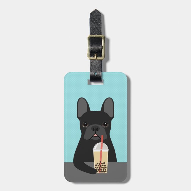 Fransk Bulldog Bagagebrickor (Vertikal Framsida)