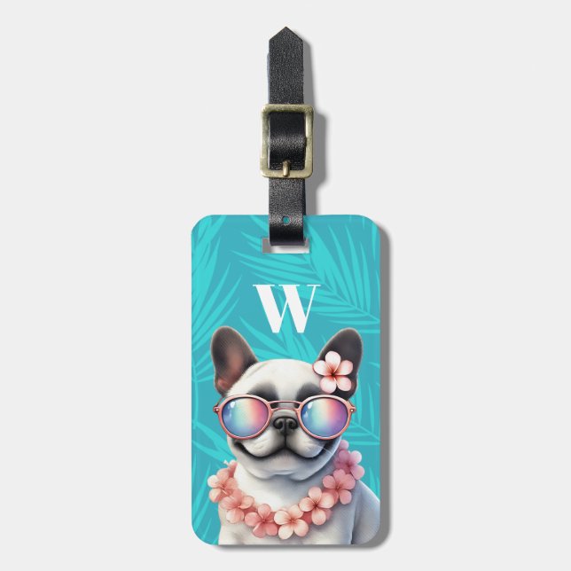 Fransk Bulldog Bagagebrickor (Vertikal Framsida)