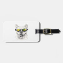 Fransk Bulldog Bagageetikett