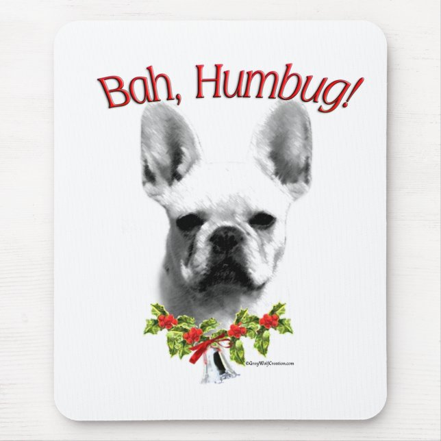 Fransk Bulldog Bah Humbug Musmatta (Framsidan)