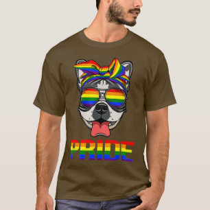 Fransk Bulldog Bandana HBT Pride Sunglass T Shirt