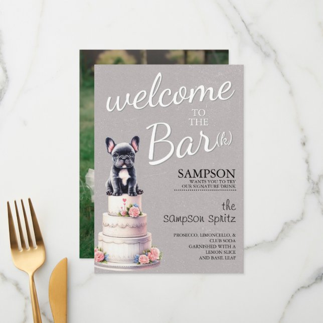 Fransk Bulldog Bar Meny (Fram/Back In Situ)