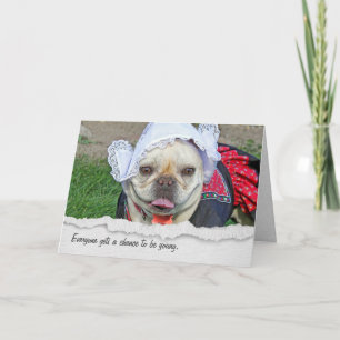 Fransk Bulldog Birthday Humor Kort