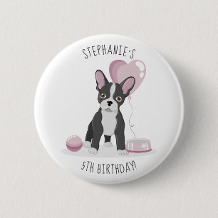 Fransk Bulldog Birthday Knapp