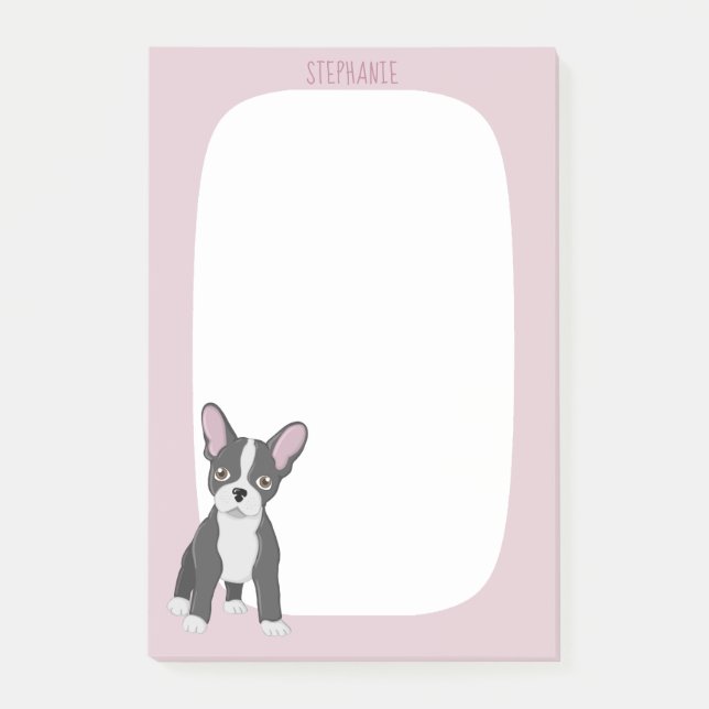 Fransk Bulldog Birthday Post-it Block (Framsida)