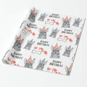Fransk Bulldog Birthday Presentpapper