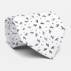 Fransk Bulldog Black and White Tie Slips