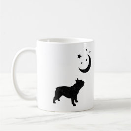Fransk Bulldog Black Silhouette Kaffemugg