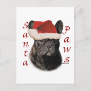 Fransk Bulldog (blk) Santa Tassar Helg Vykort